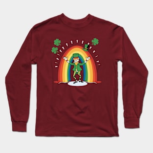 Leprechaun dance st patrick's day Long Sleeve T-Shirt